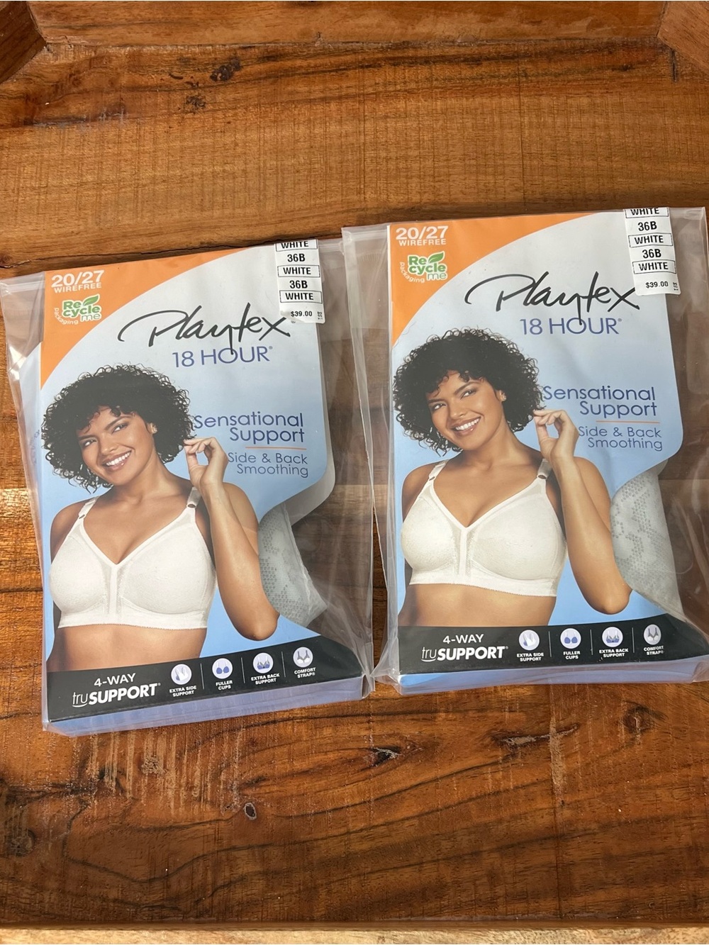 Playtex 18-Hour Sensational Support Wireless Bra 36B